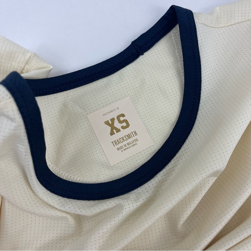 Tracksmith Women's High Stretch Running Long Sleeve Shirt in Cream - Picture 6 of 7